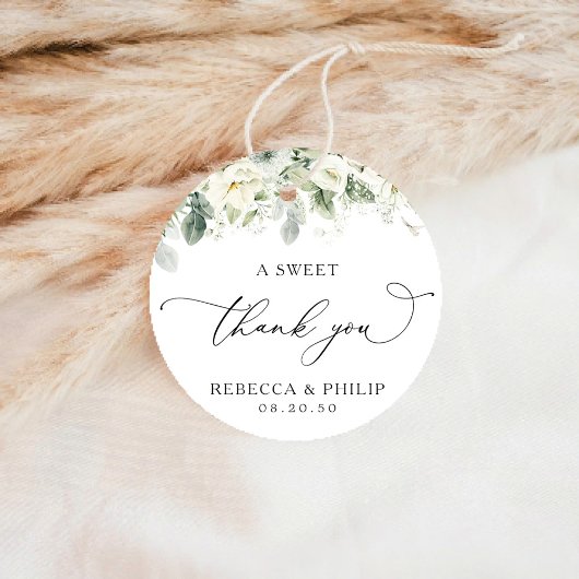 Dusty Sage Green Wedding Classic Round Sticker