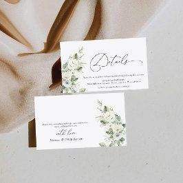 Dusty Sage Green Wedding Details Card Begleitkarte