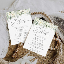 Dusty Sage Green Wedding Details Card Begleitkarte