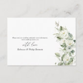 Dusty Sage Green Wedding Details Card Begleitkarte (Rückseite)