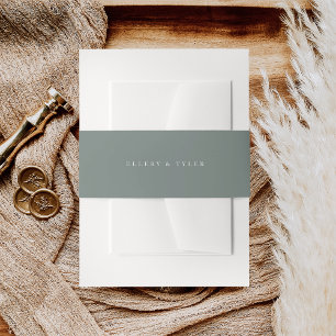 Dusty Sage Green Wedding Einladungsbanderole