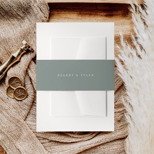 Dusty Sage Green Wedding Einladungsbanderole