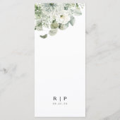 Dusty Sage Green Wedding Flat Menu Menükarte (Rückseite)