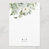 Dusty Sage Green Wedding Flat Menu Menükarte (Rückseite)