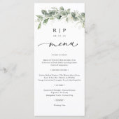 Dusty Sage Green Wedding Flat Menu Menükarte (Vorderseite)