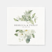 Dusty Sage Green Wedding Napkins Serviette (Vorderseite)