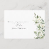 Dusty Sage Green Wedding Reception Card Begleitkarte (Rückseite)