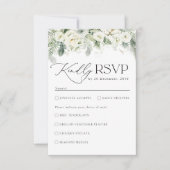 Dusty Sage Green Wedding RSVP Card Karte (Vorderseite)