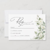 Dusty Sage Green Wedding RSVP Card Karte (Vorderseite)