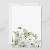 Dusty Sage Green Wedding Tischnummer Card (Rückseite)