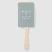 Dusty Sage Minimalistisch Wedding Program Fächer (Vorderseite)