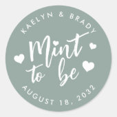 Dusty Sage | Muss Personalisierte Gastgeschenk Hoc Runder Aufkleber (Vorderseite)