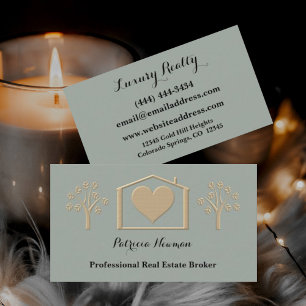 Dusty Sage Real Anwesen Broker Business Card Visitenkarte