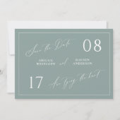 Dusty Sage Save the Date Wedding Announcement (Vorderseite)