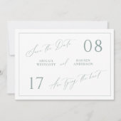 Dusty Sage Save the Date Wedding Announcement (Vorderseite)