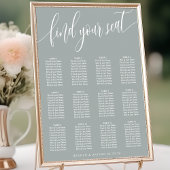 Dusty Sage Simple Wedding Seekarte Poster