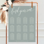 Dusty Sage Simple Wedding Seekarte Poster