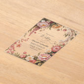 Dusty Sage, Soft Peach & Warm Sand Floral Wedding Acryleinladungen (Ablage )