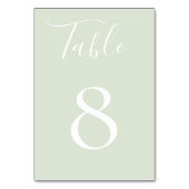 Dusty Sage Tischnummer Card (Rückseite)