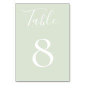 Dusty Sage Tischnummer Card (Vorderseite)