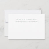 Dusty Sage Wedding Day Thank you Flat Note Card Einladung (Rückseite)