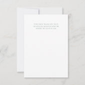 Dusty Sage Wedding Day Thank you Flat Note Card Einladung (Rückseite)
