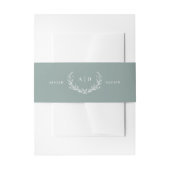 Dusty Sage Wedding Invitation Suite Belly Band (Vorderseite Beispiel)