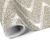 Dusty Sand Brown Zickzack Pattern Geschenkpapier (Rolleneckpunkt)