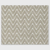 Dusty Sand Brown Zickzack Pattern Geschenkpapier (Flach)