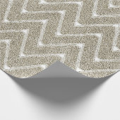 Dusty Sand Brown Zickzack Pattern Geschenkpapier (Ecke)