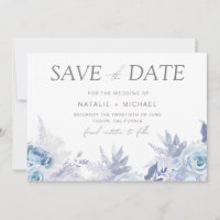 Dusty Sky Blue Floral Wedding