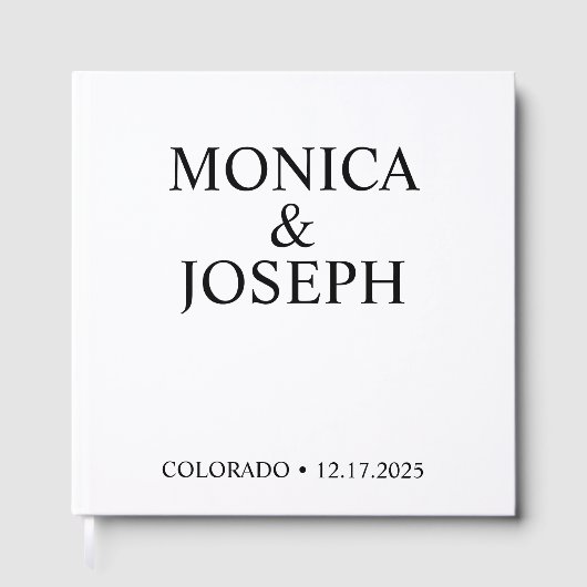 Dusty Sky Blue Gästebuchgeschenk, Personalisiert L Gästebuch (Vorderseite)