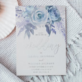 Dusty Sky Blue & Silver Divine Wedding Folieneinladung