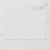 Dusty Slate Blue Silver Floral Sketch Wedding Begleitkarte (Rückseite)