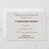 Dusty Spring Passover Rustikales Elegant Einladung (Rückseite)