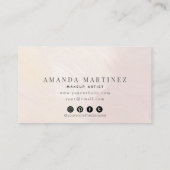 Dusty Terracotta Brushstrokes Social Media Visitenkarte (Rückseite)