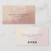 Dusty Terracotta Brushstrokes Social Media Visitenkarte (Vorne/Hinten)