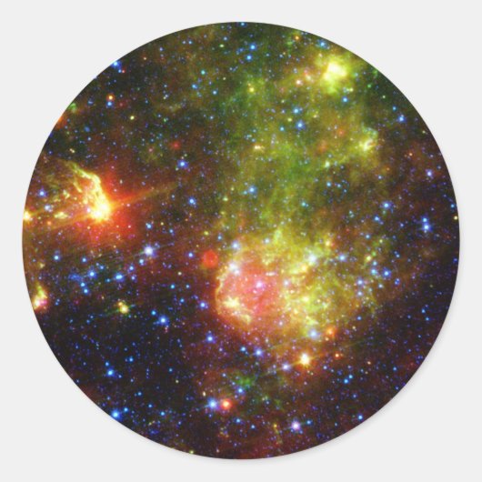 Dusty Tod eines großen Sterns der NASA Runder Aufkleber (Vorderseite)