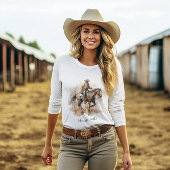 Dusty Trail Ride in Wasserfarbe, nach Maß T-Shirt