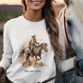 Dusty Trail Ride in Wasserfarbe, nach Maß T-Shirt