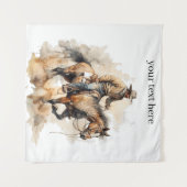 Dusty Trail Ride in Wasserfarbe, nach Maß Wandteppich (Vorderseite (Horizontal))