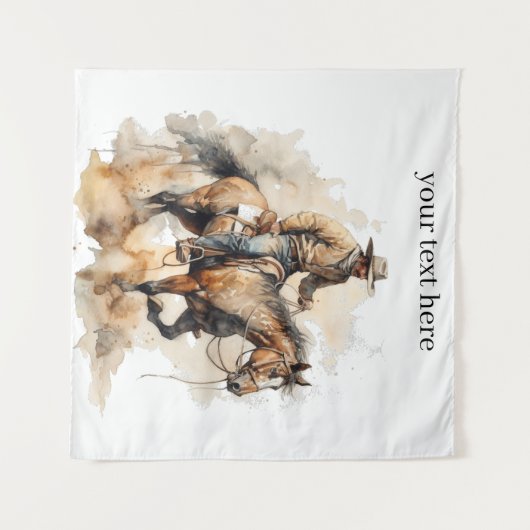 Dusty Trail Ride in Wasserfarbe, nach Maß Wandteppich (Vorderseite (Horizontal))