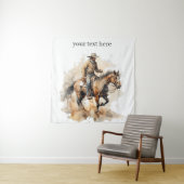Dusty Trail Ride in Wasserfarbe, nach Maß Wandteppich (Beispiel)