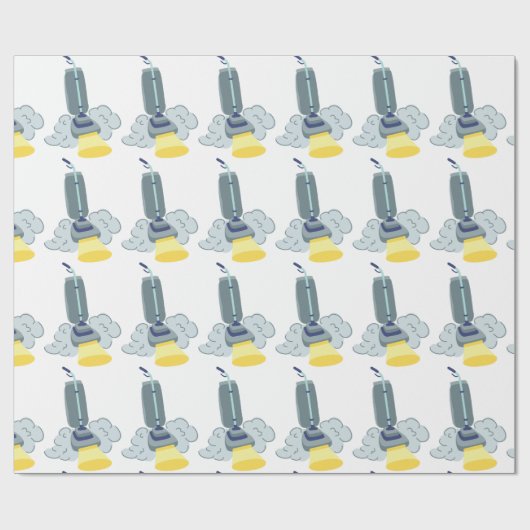 Dusty Vacuuming Geschenkpapier (Flach)