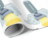 Dusty Vacuuming Geschenkpapier (Rolleneckpunkt)
