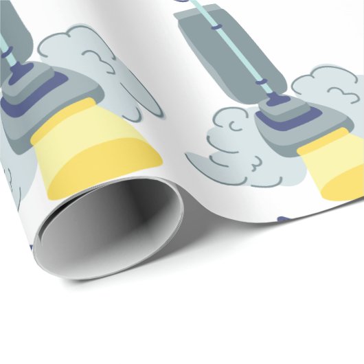Dusty Vacuuming Geschenkpapier (Rolleneckpunkt)