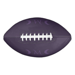 Dusty Violet Crescent Moons Monogramm Football