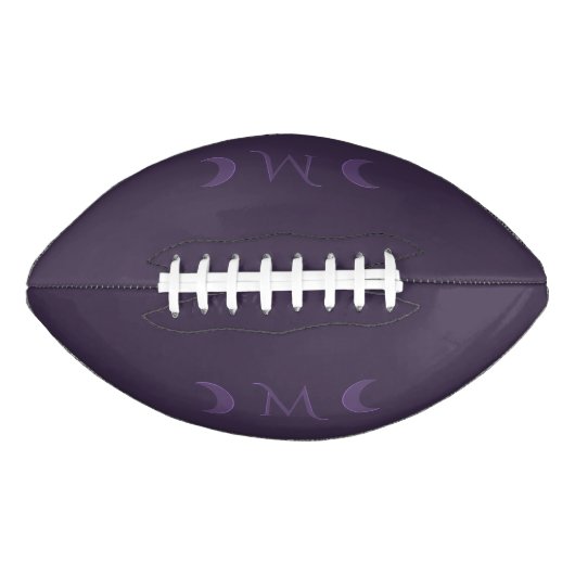 Dusty Violet Crescent Moons Monogramm Football (Vorderseite)