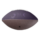 Dusty Violet Crescent Moons Monogramm Football (Gedreht 270)