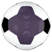Dusty Violet Crescent Moons Monogramm Fußball (Gedreht)